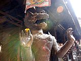 Kathmandu Patan Golden Temple 19 Fierce Dragon On Swayambhu Chaitya 